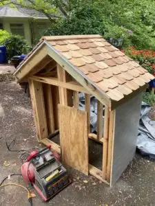 Siding going on blessing box